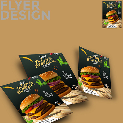 Bold and Functional Flyer for HoodBurger branding design flier graphic design photo manipulation social media design