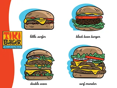 Burger Study cheeseburger fastfood restaurant tiki