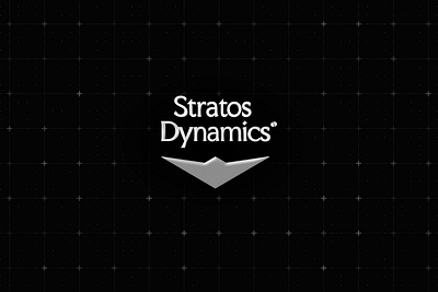 Stratos Dynamics Logo aerospace aviation black branding data dynamics engineer faculty grey jet logo military stratos technical
