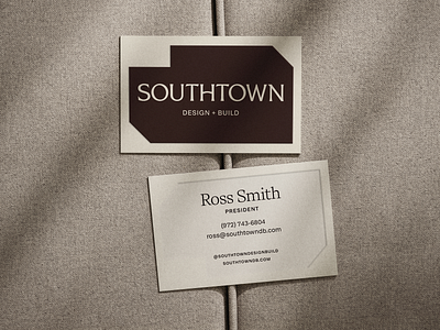 Southtown – Business Cards architect blueprints brand branding builder business card construction design embossed hill country home house identity logo plot print southtown texas