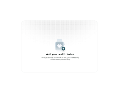 Empty state for a wellbeing app dashboard design empty empty state green health state ui ux web design