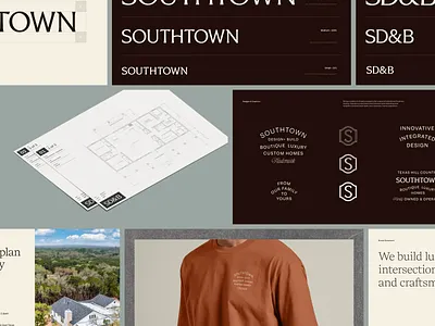 Southtown – Brand Guidelines architect badges blueprint brand brand guidelines branding build builder construction design graphic design home house identity layout logo southtown style guide typography wordmark