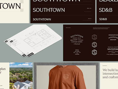 Southtown – Brand Guidelines architect badges blueprint brand brand guidelines branding build builder construction design graphic design home house identity layout logo southtown style guide typography wordmark