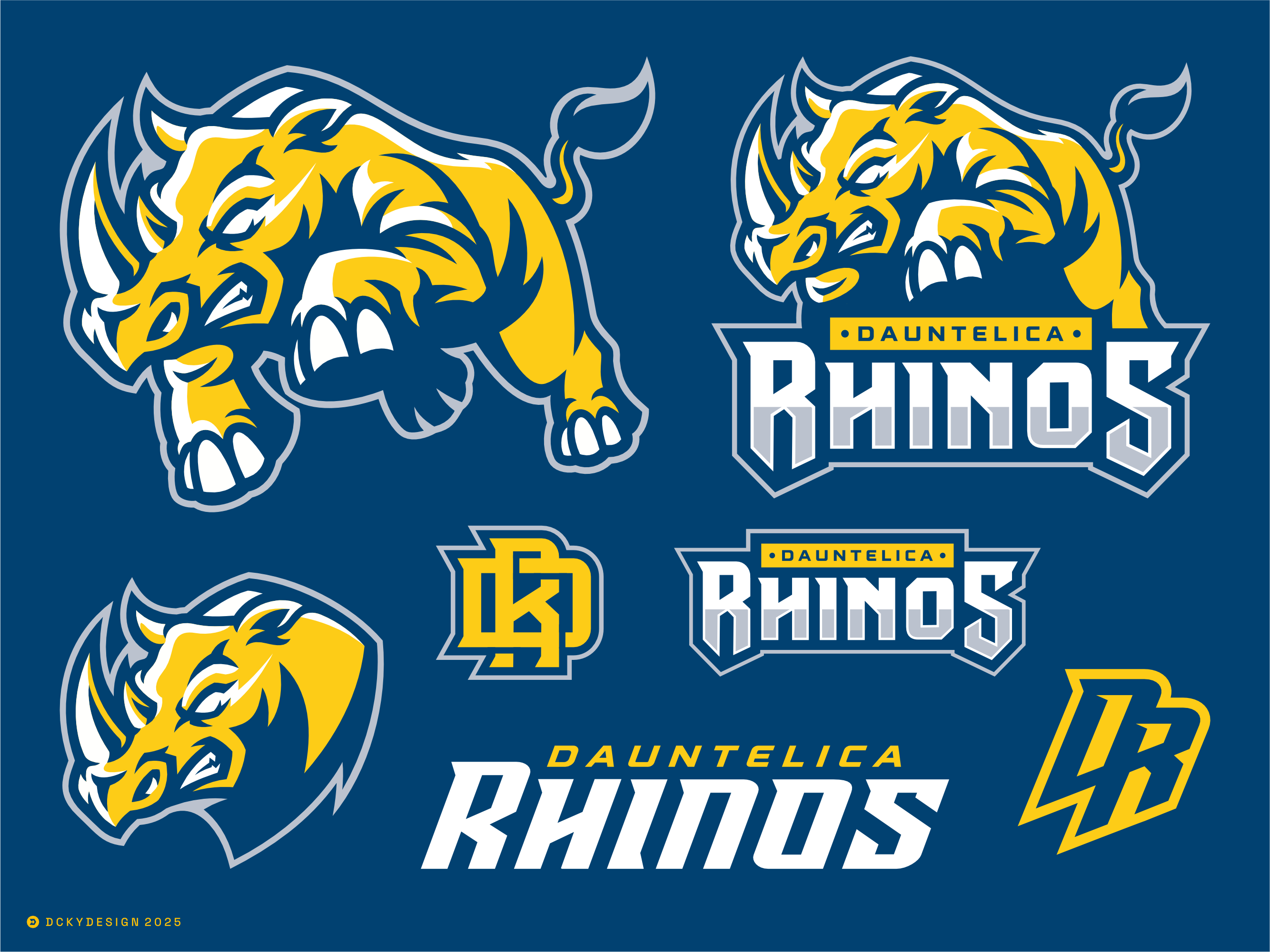 Example of Logo Design for Dauntelica Rhinos Netball Club