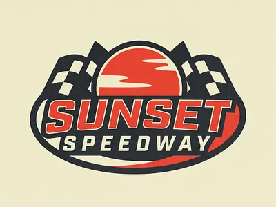 Sunset Speedway - Concept design graphic design logo racing speedway sunset