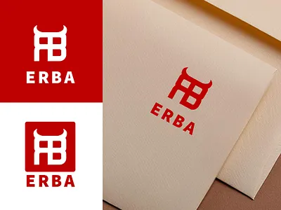 ERBA Initial Logo Design, branding character icon initial logo minimalist