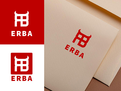 ERBA Initial Logo Design, branding character icon initial logo minimalist
