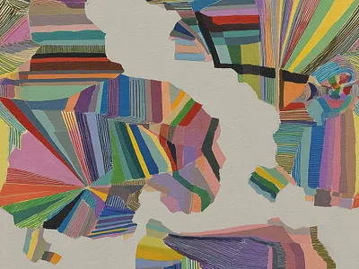 Vivid Geometries: Abstract Urban Landscapes in Dynamic Color modern abstract expression