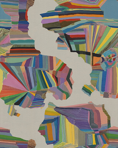 Vivid Geometries: Abstract Urban Landscapes in Dynamic Color modern abstract expression