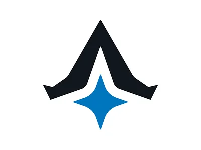 Letter A Aerospace Star Logo for sale aeronautical aerospace airbase airline buy development for sale graphic design jet letter a logo mro premade purchase ready made rental research star technology