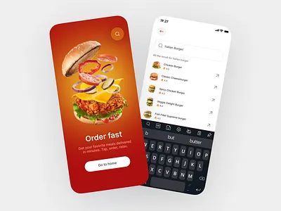 eCommerce Food App 👇 burgerapp figma foodapp mobileapp onlineapp onlinefoodapp onlineshop searchpage ui uidesign uiux uiuxdesign userinterface ux uxdesign