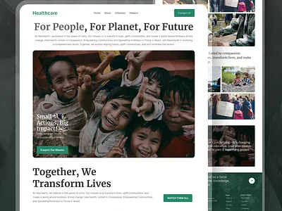 Nonprofit Website for Bangladesh landing page ui ux