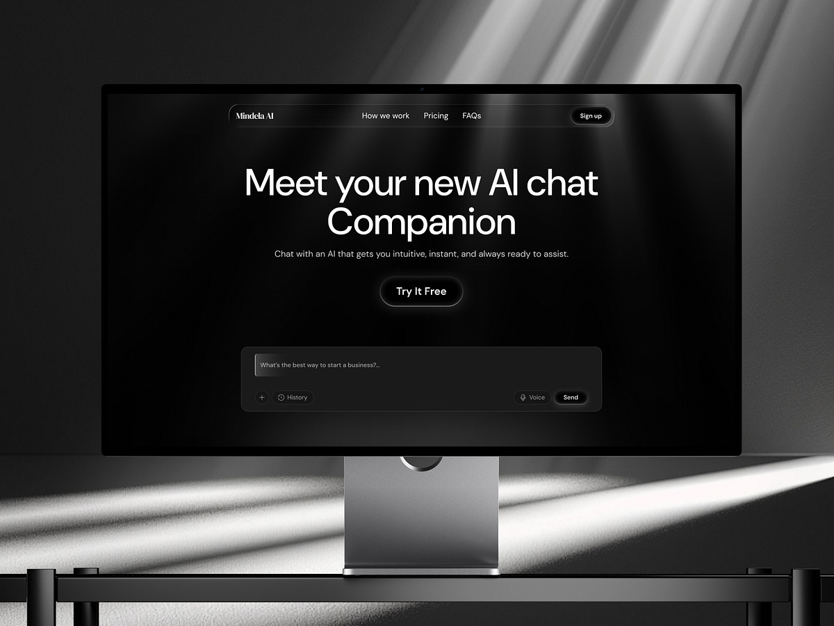 AI Chat bot Website - Hero Section