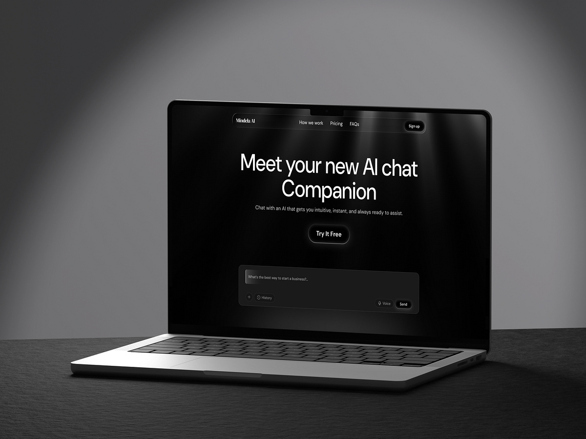 AI Chat bot Website - Hero Section Image 1