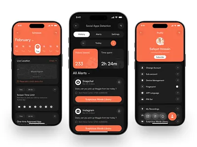 GPS Tracker Mobile App app app design gps gps app gps tracker gps tracker app design gps tracker mobile app mobile app parenting parenting app parenting mobile app profile social app ui