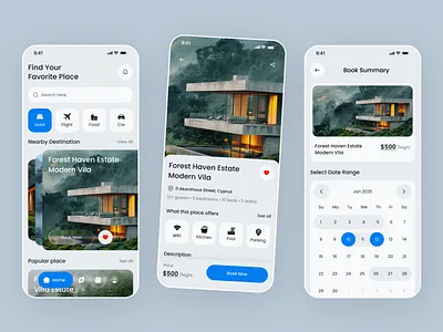 Travel Booking App Design adventure app ui flight booking app hotel booking hotel booking app mobile mobile app mobile ui travel travel agency travel app design travel booking app