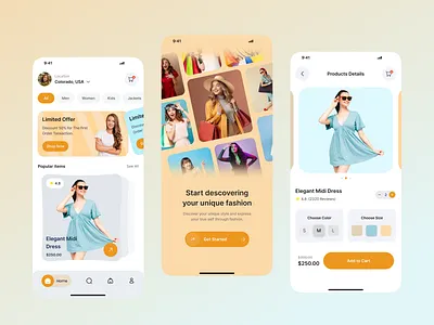 Fashion E-Commerce Mobile App animation app design buy clean ecommerce ecommerce app fashion fashion app fashion brand ios mobile design online shop online shopping online store saas ui ui desgin ux