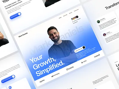 Coach Landing Page Design coach design concept coach landing page coach ui coach ui design coach website design coaching website design trend leadership coach minimal design modern design personal branding portfolio website professional service web design website designer