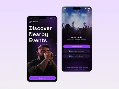 Event Mobile app - Login Page app app design design event app event mobile app forget password login loginscreen mobile app mobile sign up onboard onboarding onboarding sign up onboardingdesign sign in sign up ticket app ui uidesign uxuidesign
