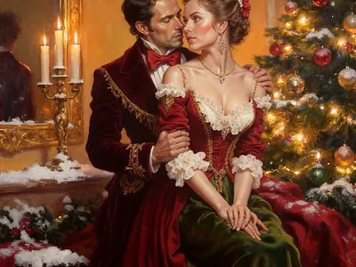 Have Yourself A Merry Little Yuletide cover art work graphic design historical romance regency yuletide