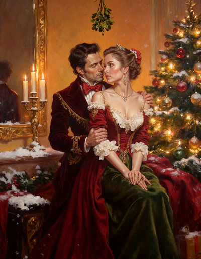 Have Yourself A Merry Little Yuletide cover art work graphic design historical romance regency yuletide