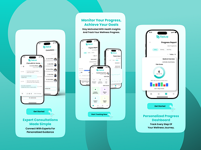 Medical App Screenshots app design app screen app screenshot app store screenshot figma health app health monitoring app healthcare medical app medicine mobile app mobile mockup mockup paly store screenshot prozyner rifat ony screenshots ui ux