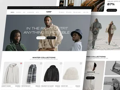 E-Commerce Clothing Website clothing website creative web dribbble e commerce clothing website e shop website ecommerce fashion website figma design landing page minimal design online retailer online store personalized shop product landing page shop ui design web design
