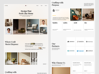Furniture E-Commerce Website | About us UIUX Design interface product service startup ui ux web