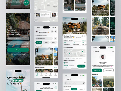 Palm Bliss – Travel & Resort Booking App UI app design booking app dribbble figma design minimal design mobile ui modern resort resort booking travel travel app travel booking app travel partner ui design ux design