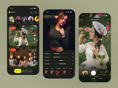 Reelix – Social Media Dating Video App - UI Concept app designer chat communication dashboard dating mobile app instagram app messager app mobile app modern app online dating relationship saas social app design social media mobile app social network social platform storytelling trending ui ui ux mobile app