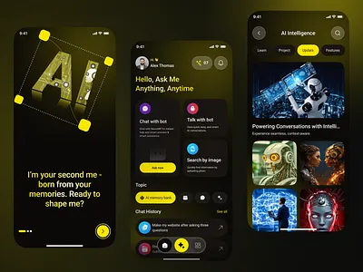 NeuraME - AI Assistant Mobile App ai chatbot ai mobile app ai mobile app design ai scanner ai splash aiassistant appdesign artificialintelligence chatbot futuristicui mobile neuralux neurame smart ai smart assistant voice recognition voiceassistant