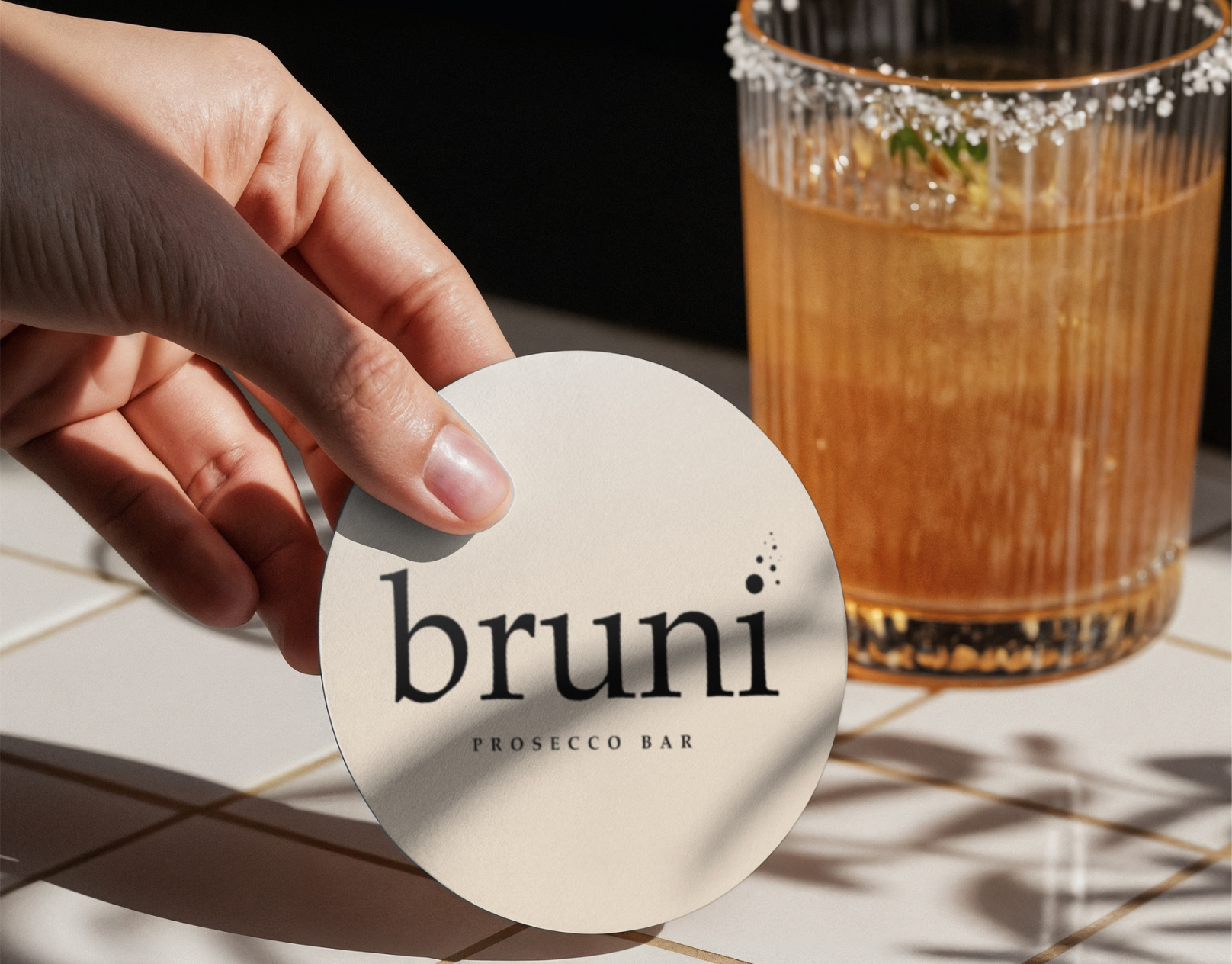 Bruni Prosecco Bar bar brand id italian style restaurant vintage