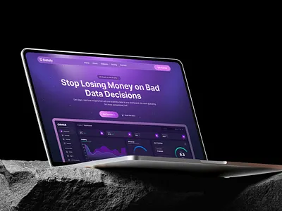 Data Analytics SaaS Website Header b2b saas data analytics design figma hero landing page mockup saas ui upward ux web web header web ui webdesign website
