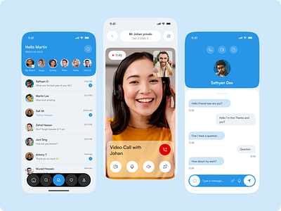 Chat Mobile Application Design app app design calling chat chat app chatting chatting app communication contact daily life group chat message messenger mobile app mobile app design social media social network talk video call voice note