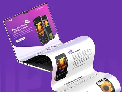 UP Flix - Landing page app design graphic design ui