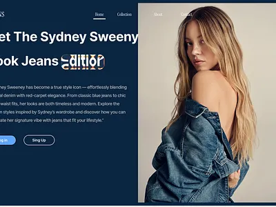 Jeans graphic design ui