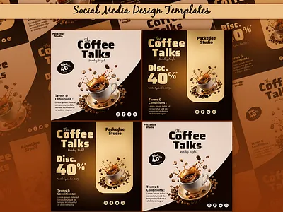 Elegant Coffee Brand Social Media Template adpost branding brandingdesign coffee coffeedesign coffeeshop creativetemplate designinspiration digitalart dribbble graphicdesign instagramtemplate layoutdesign minimaldesign posterdesign restaurant restaurantdesign socialmedia socialmediacreatives