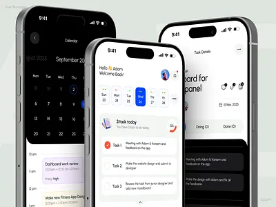 Task Manager App adom app app design app ui management app design task app task manager task manager app ui ui design ux