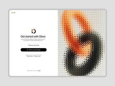 Olexa Sign Up Page-Onboarding create account graphic design log in login onboading registration saas saas design sign in sign up signin ui ux