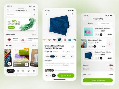 Fabric Store Mobile App – Minimal & Elegant Shopping Experience app design e commerce ecommerce ecommerce mobile app fabric app ui fabric store fashion app design fashion ecommerce mobile mobile app online shop app shopping app ui store app design textile store ui ui design
