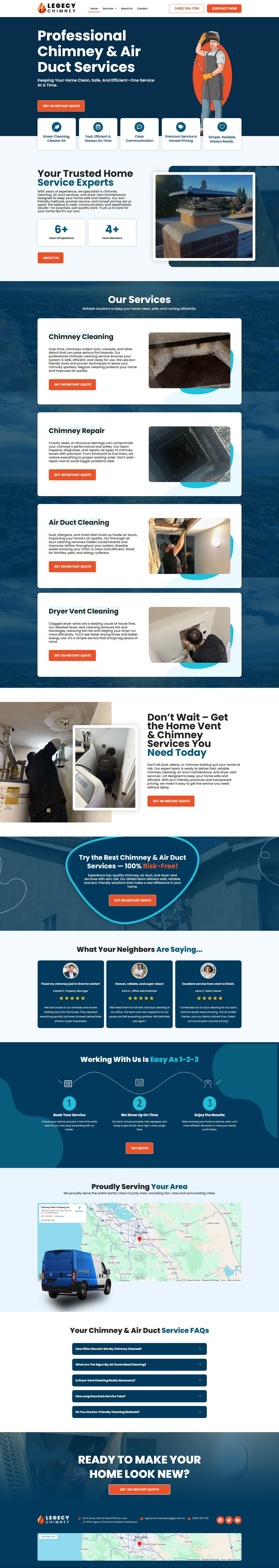 Home Services Websites animations astra elementor web redesign wordpress website
