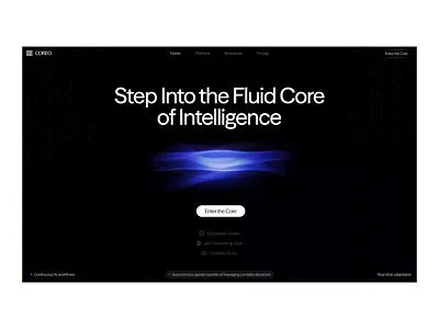 Enterprise AI Platform Design ai aidesign b2bdesign darkui enterprise interfacedesign landingpage minimalism productdesign saas uidesign webdesign