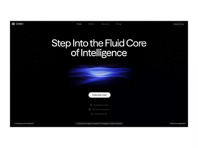 Enterprise AI Platform Design ai aidesign b2bdesign darkui enterprise interfacedesign landingpage minimalism productdesign saas uidesign webdesign
