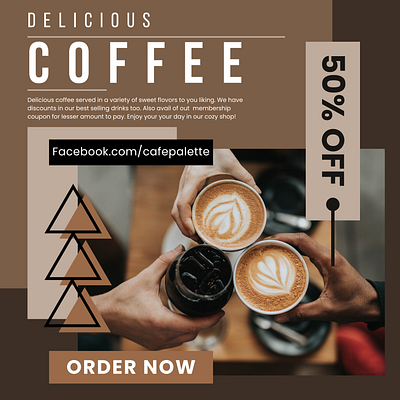 CAFE PALETTE canva graphic design smm social media management