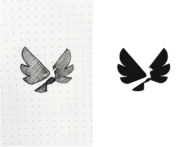 Dove alex seciu bird logo dove logo logo logo design logo designer negative space bird negative space logo wings logo