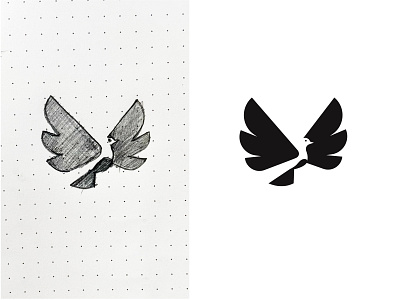 Dove alex seciu bird logo dove logo logo logo design logo designer negative space bird negative space logo wings logo