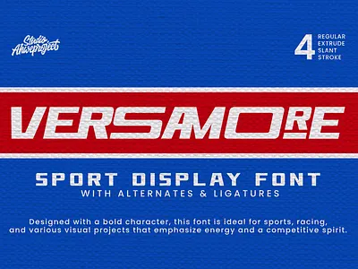 Versamore - Sport Display Font aggressive font