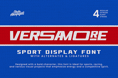 Versamore - Sport Display Font aggressive font