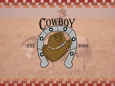 vintage cowboy logo, brand identity badge logo branding branding design cowboy emblem cowboy hat logo cowboy logo cowboy ranch branding cowboy skull logo design dribble graphic design logo logo design mascot cowboy logo retro western logo vintage cowboy badge vintage logo western branding western logo wild west badge