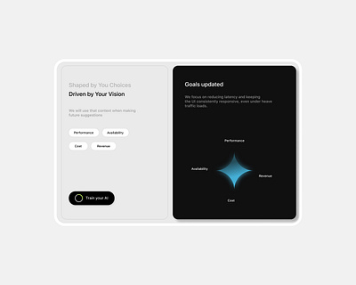 AI Vision UI – Smart configuration panel ai app apple dailyui graphic design ios minimal ui uiux ux